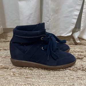 Isabel Marant Dark Blue Suede Footwear